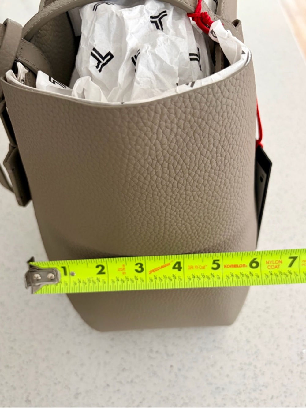 TUMI Georgica Valerie Tote Pebbled Leather in Taupe Driftwood - Picture 10 of 11
